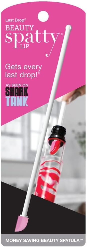 Spatty Daddy Lip Gloss Tiny Beauty Spatula (6 Inch Pink) Shark Tank, Lip Gloss Spatula, Mini Makeup Tool, Stocking Stuffers, Gifts for Women Who Have Everything, Teenage Girls, Small Scraper Cosmetics