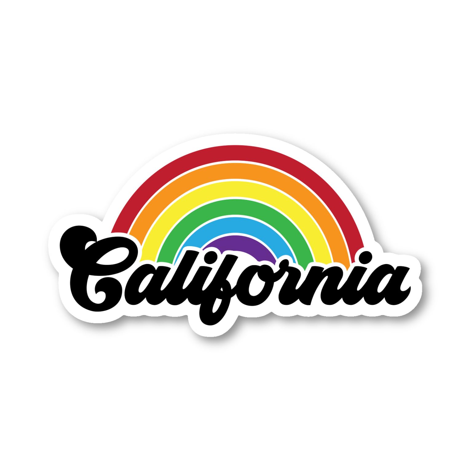 Amazon.com: California Retro Rainbow Sticker California