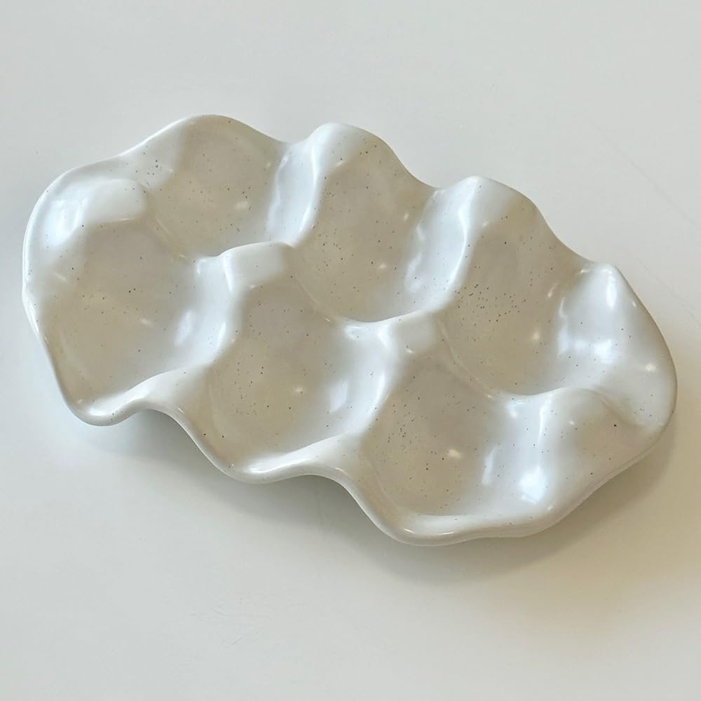 Przechowywanie Creative Ceramic Jewelry Tray Textured Ring Necklace
