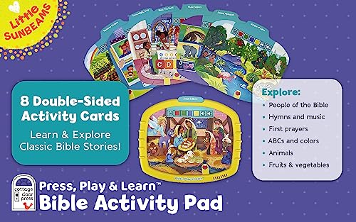 Image of Bible Activity Pad for Kids Ages 4-8 - Read, Press & Learn with Removable Cards and Music