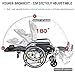 Reclining Wheelchair with Detachable Armrest & Tray - High Back Foldable Transport Wheelchairs for Adults with Removable Swing-Away Footrest, Lightweight Carbon Steel Bariatric Wheel Chair,18.5