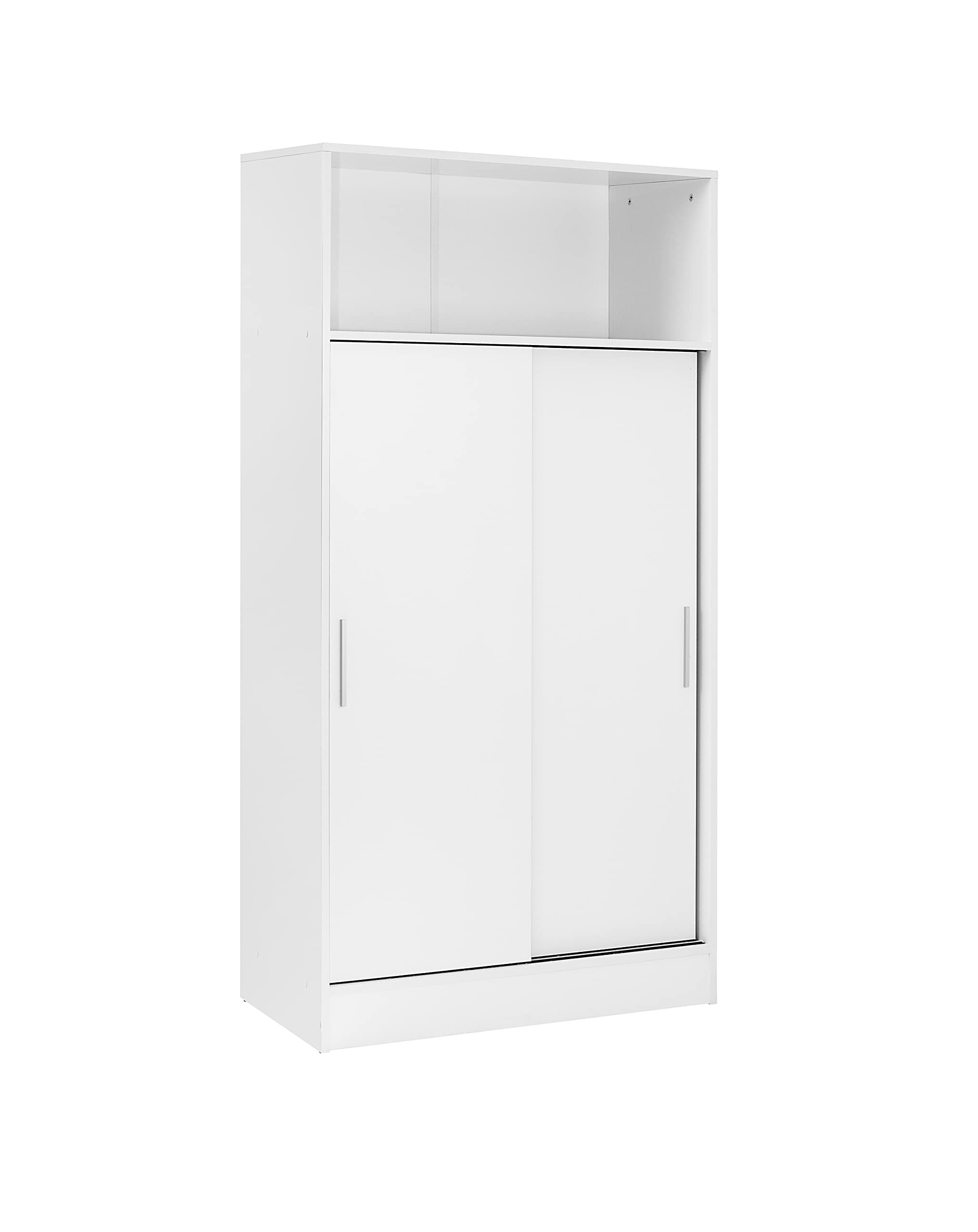 Buyqualia Armario despensa hogar Multiusos de Gran Capacidad con Puertas correderas en Color Blanco (Alto 157 / Ancho 82 / Fondo 38) cm