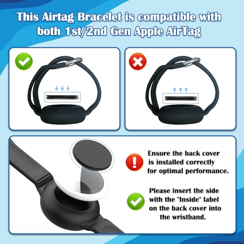Waterproof Bracelet Compatible with Apple AirTag(1st/2nd) - image 3
