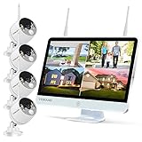 YESKAMO Wireless Security Camera System Outdoor [ Floodlight & 16