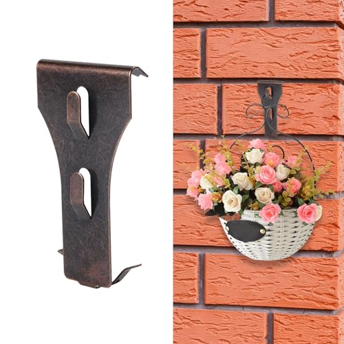 Image of Brick Wall Hooks for Hanging Brick Wall Clips Brick Wall Hanger No Drill Outdoor Fit 2-1 /4 to 2-3 /8 inch Height Metal Brick Clamps for Outside Home Decor(8pcs)