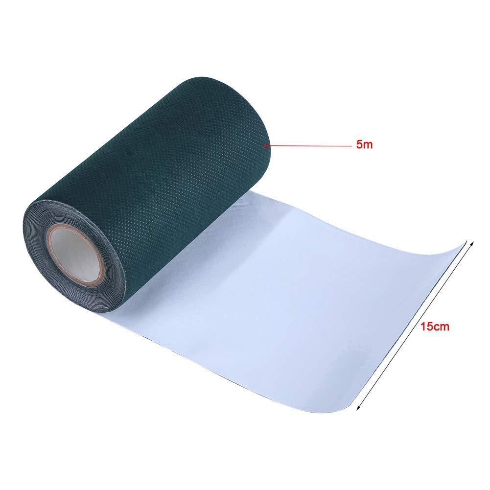 Gazon Artificiel Vert joignant Fixation Bande de Gazon Auto-adhésif Tapis de pelouse Couture 5mx15cm