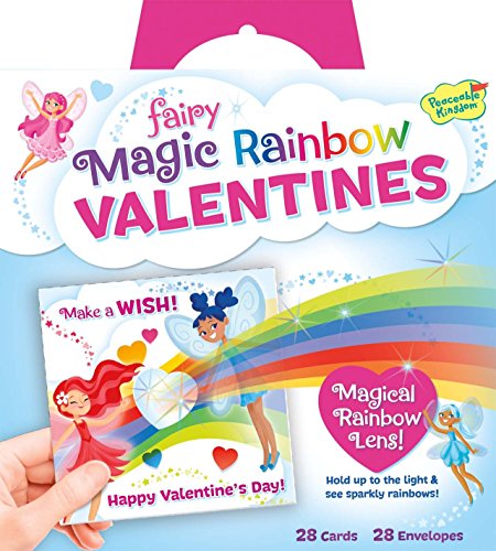 Peaceable Kingdom Fairy Magic Rainbow Lens 28 Card Super Valentines Pack