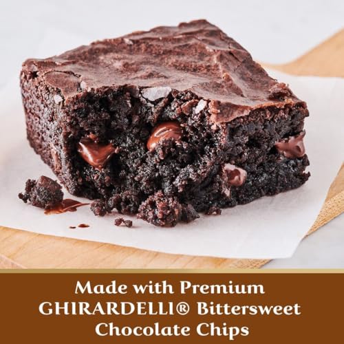 Image of Ghirardelli Dark Chocolate Premium Brownie Mix, Includes Chocolate Chips, 20 oz Box