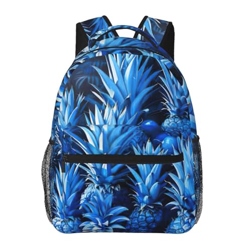 Sac à dos en toile OdDdot ananas bleu idéal pour homme et femme