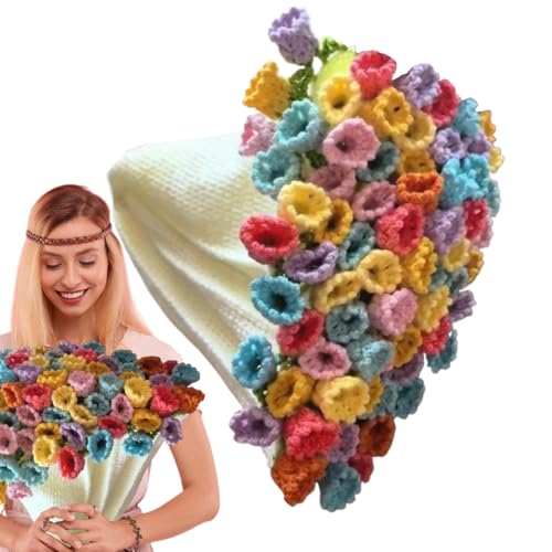 Kit de couverture au crochet débutant pour tapis fleurs doux