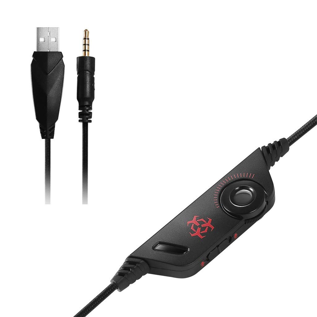 Hunterspiderゲーミングヘッドセットps 重低音強化 LEDマイク付き