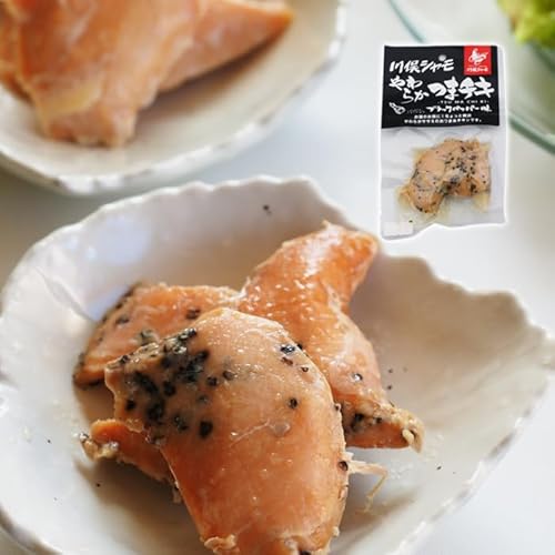 川俣町のブランド鶏 川俣シャモのおつまみ 1個30g (ブラックペッパー味10個セット)