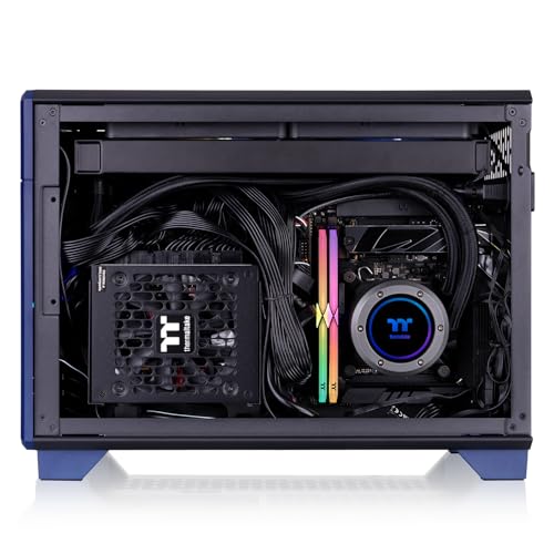 Image of Thermaltake TR100 Koralie Edition; mITX Support; 18.9 Liters; PCIe 4.0 Riser Cable Included; 360mm GPU Clearance; 280mm Radiator Support; Removable PCIe Bracket; Cobalt Blue; CA-11A-00SPNN-AR