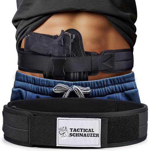Tactical Schnauzer Concealed Carry Gun Belt | Use Your Own IWB Holster for Secure Retention and Safe...