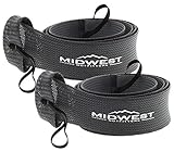 Midwest Outfitters Spinning Fishing Rod Sleeve Rod Sock Cover 2 Pack By (Gray)