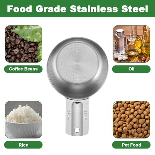 6 Pack de vasos medidores 1 taza acero inox miniatura 4