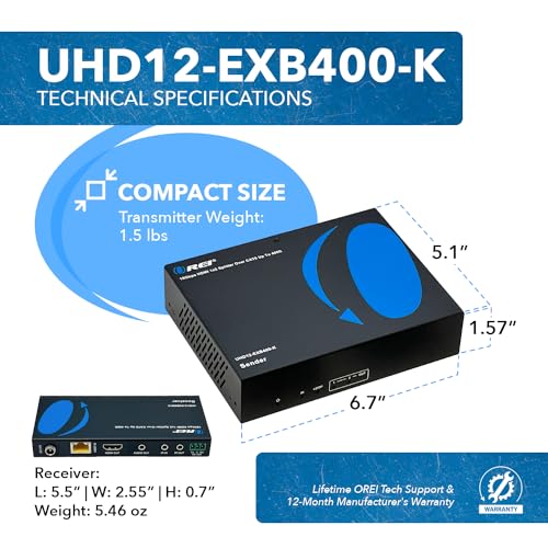 Extensor HDMI 4K Balun OREI ideal para auditorios y sistemas de videovigilancia industrial 5