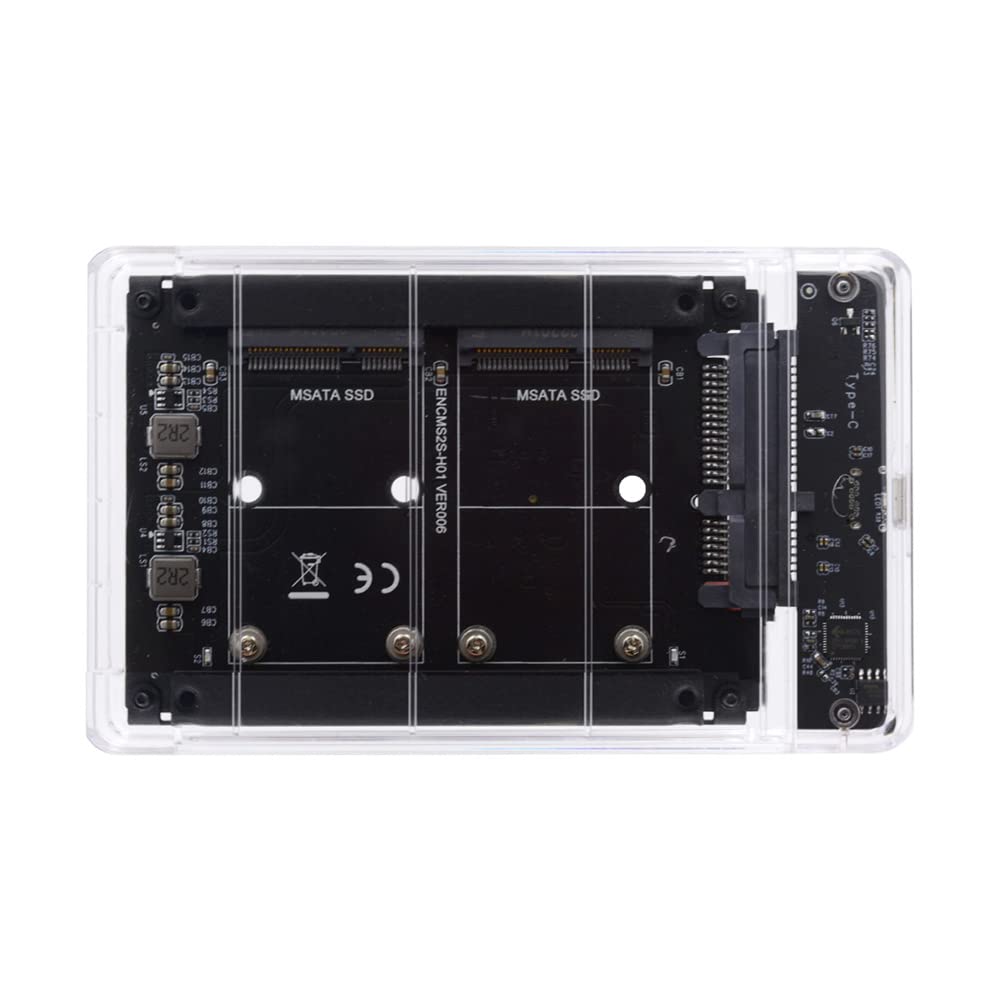 scaffolding for ssd drives mini-sata to usb-c enclosureraid0