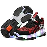 Zapatillas con Ruedas para Niña y Niños Led Luces Patines Bambas con Ruedas...