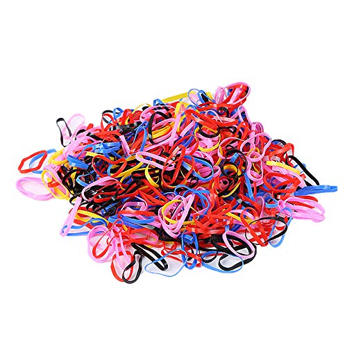 Pack of 2000 Mini Rubber Bands Multicoloured Soft Elastic Hair Bands for Braids Ponytail Holders for Baby Girls Fashion Hairstyle Hair Accessories