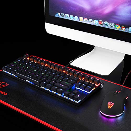 MOTOSPEED Mouse para jogos com fio USB V70, sensor óptico DPI 6400 ZEUS6400, retroiluminação RGB Cho