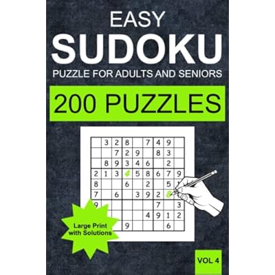 Easy Sudoku Puzzles for Adults and Seniors - Vol 4
