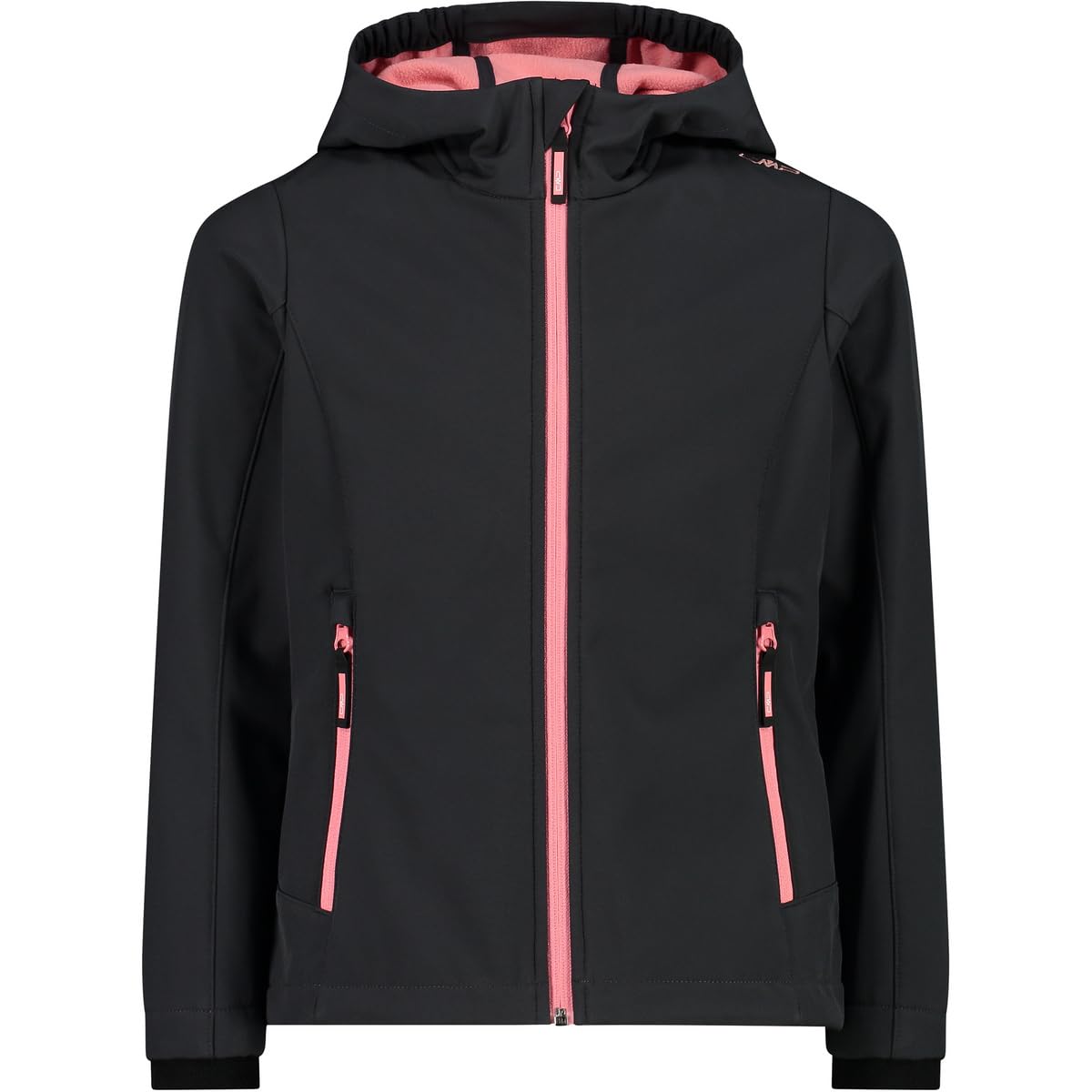 CMP - Kid G Jacket Fix Hood, Anthracite-Peach, 128