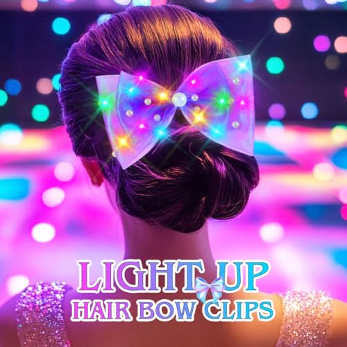 Pinza de cabello con luz LED moño para mujer 2 unidades miniatura 3