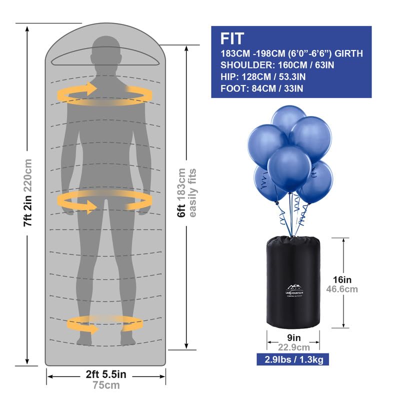 sleeping bag for adultswaterproofbackpacking lightweight-3 season warm amp cool weather 10-45girls boys for outdoor hiking travel gear must kids sleep accessories