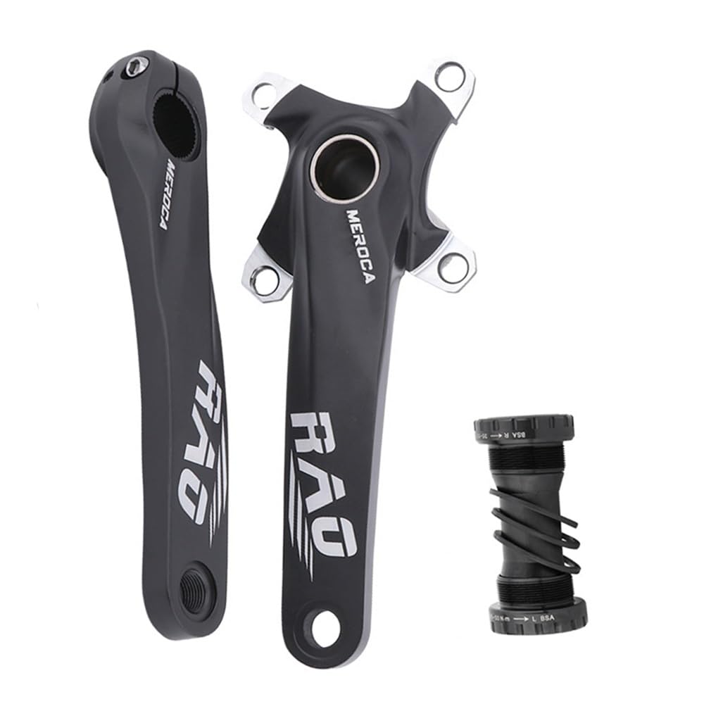 ZXGSXIOU 170mm MTB Crankset Bottom Bracket 68/73mm 104BCD Bike Cranksets Hollow Integrated Aluminium Alloy Crank Arm Set