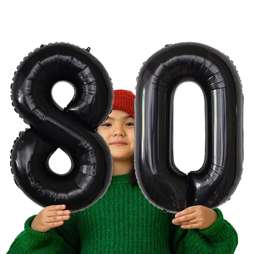 Image of Number Balloons Black Party Balloon - Giant Number 10 Balloon, 40 Inch Large Balloon for Birthday Decorations, Black Party Supplies for Men Women