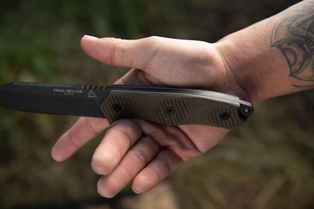 Amazon.com : Tops Knives Trail Seeker Full Tang Fixed Blade- Black 