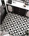 MORCART Peel and Stick Floor Tile - 20 PCS, 11.8" x 11.8" Vinyl Flooring - Waterproof Self-Adhesive Tile Sticker for Bathroom, Kitchen, Dining Room, Bedrooms - Cover 19.4 Sq. Ft, Black & White Marble