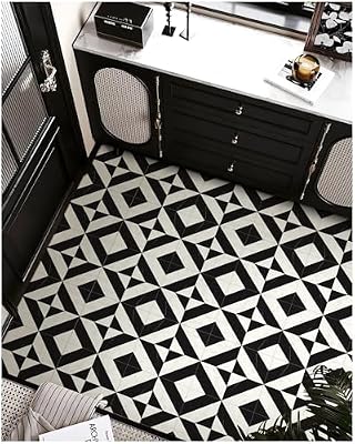 MORCART Peel and Stick Floor Tile - 20 PCS, 11.8" x 11.8" Vinyl Flooring - Waterproof Self-Adhesive Tile Sticker for Bathroom, Kitchen, Dining Room, Bedrooms - Cover 19.4 Sq. Ft, Black & White Marble