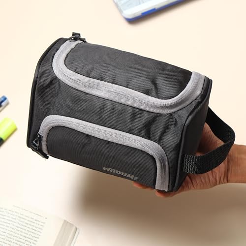 Image of Wooum Pen Case Big Capacity Pencil Case High Large Storage Pouch Marker Pen Case Travel Simple Stationery Bag School College Office Organizer for Teens Girls Adults Student - Black