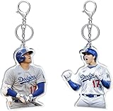 [MAgiLL] 大谷 キーホルダー 翔平 ロサンゼルス・ドジャース&nbsp; 背番号17 2点セット 非公式 野球 人気 飾り 軽量 オシャレ 記念品 装飾品 贈り物 (A)