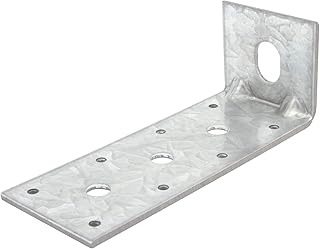 6 PCS 6 Inches Steel L Right Angle Bracket  Reinforcing Rib Corner Brace for Tim - Compare price