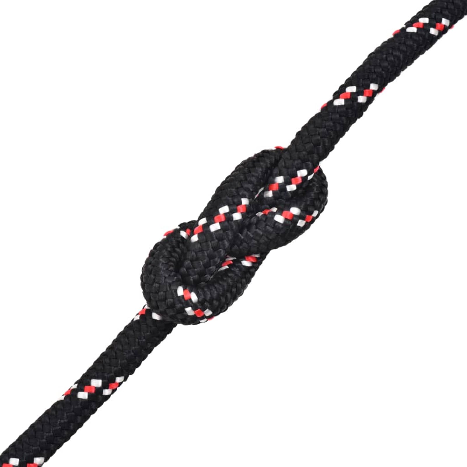 Homgoday Corda in Polipropilene per Imbarcazioni 16mm x 250m Galleggiante Impermeabile Resistente all'Usura - Nero