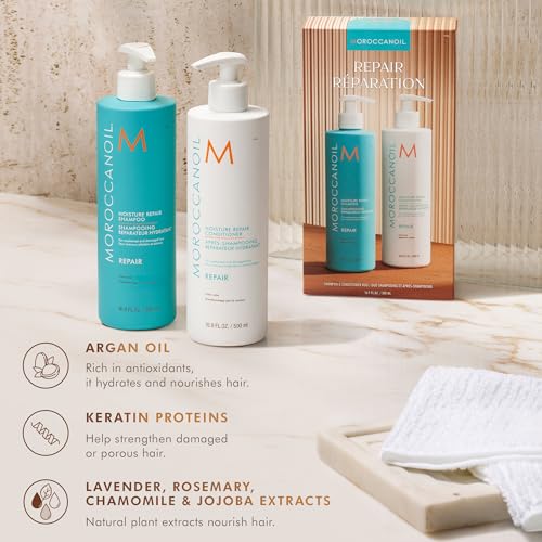 Moroccanoil Moisture Repair 500ml Shampoo and Conditioner Set - Image 2