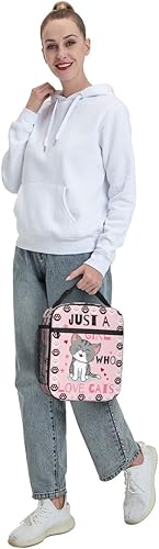 Miniatura 8 de Lonchera con aislamiento térmico para gatos, de gran capacidad, a prueba de fugas, duradera, portátil, reutilizable, bolsa térmica con estampado