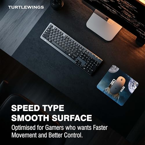 Image of TURTLEWINGS | Mousepad | Inspirational Quote Mousepad - 22x18 cm, 3mm Thick | Abstract Design Non-Slip Rubber Base | Office, Study & Gaming Use | Premium Smooth Surface 2