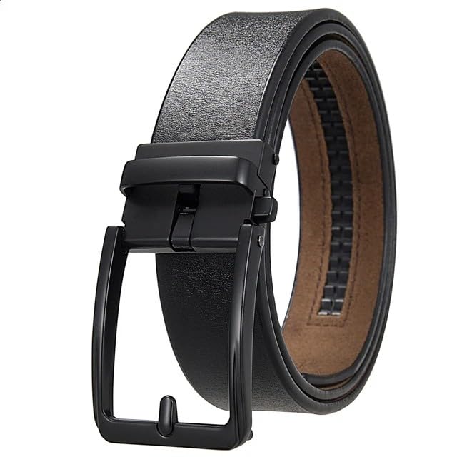 Luxury Adjustable Genuine Leather Belt For Men - 3.5cm Width For Formal Suits