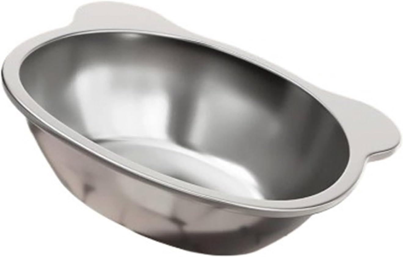 2pcs Pet Supplies for Cats and Dogs 304 Stainless Steel Water Food Plate Bowl