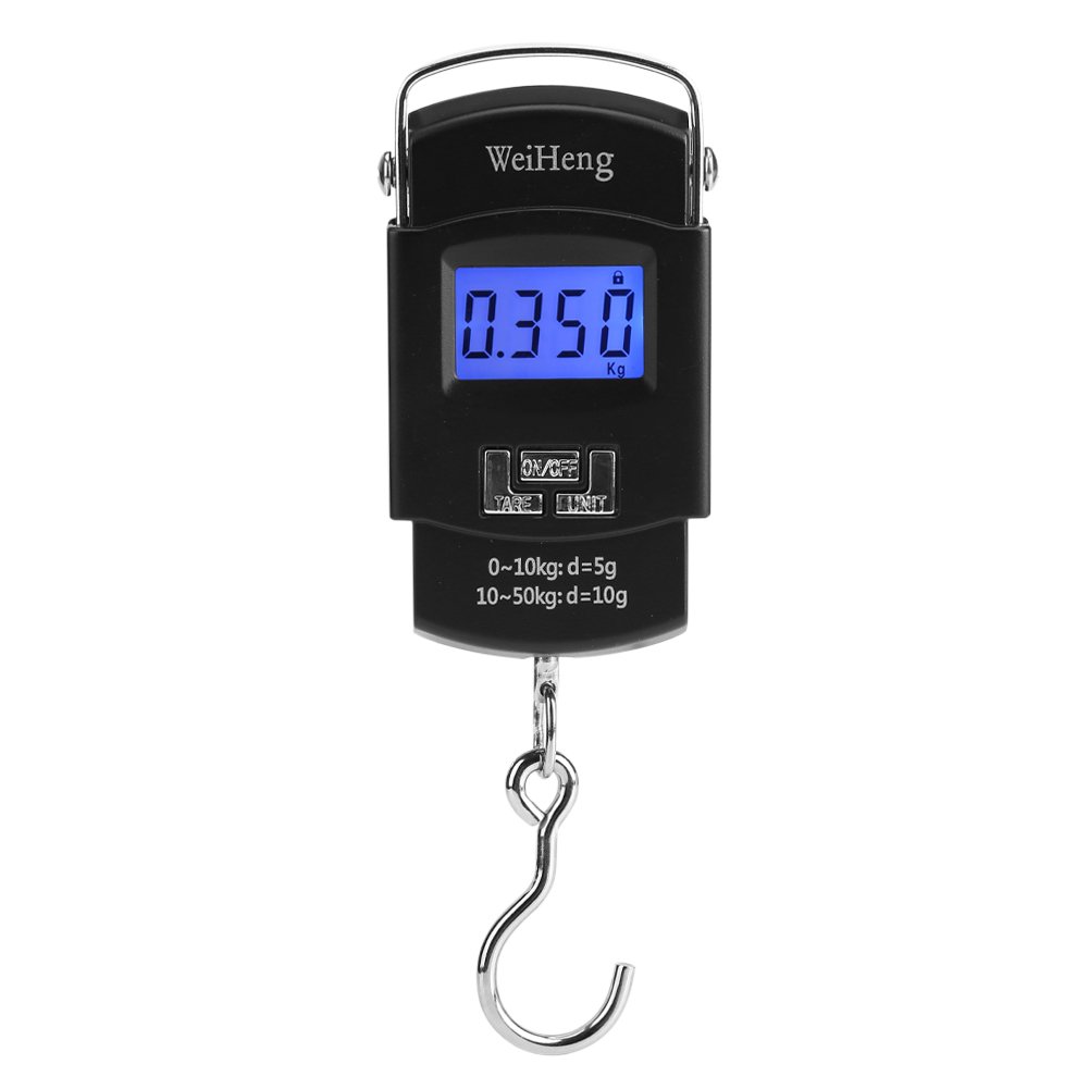 Bilancia Digitale Portatile Bilancia Da Valigia Digitale 50kg - Portatile Con Gancio, LCD Retroilluminato, Batterie Incluse Display Lcd Retroilluminato - 4