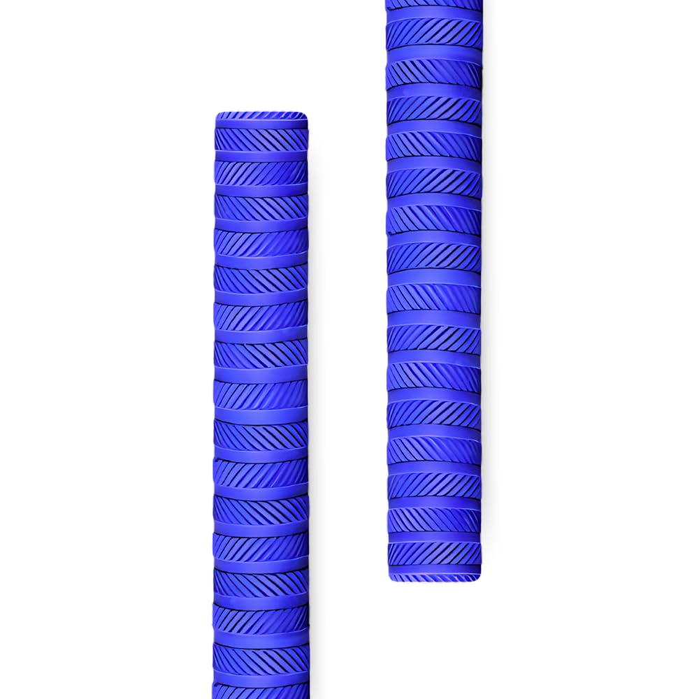 PROVERVE Premium Rubber Grips Blue for Full Size Cricket Bat, Jointless Construction for Enhanced Performance with Better Shock Absorption, (Pack of 2)