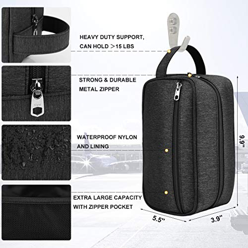Carry on Garment Bag with Toiletry Bag Convertible Suit Travel Bag with Shoes Compartment Waterproof Large Duffel Bag Weekender Duffle Bag for Men Women Dark Black