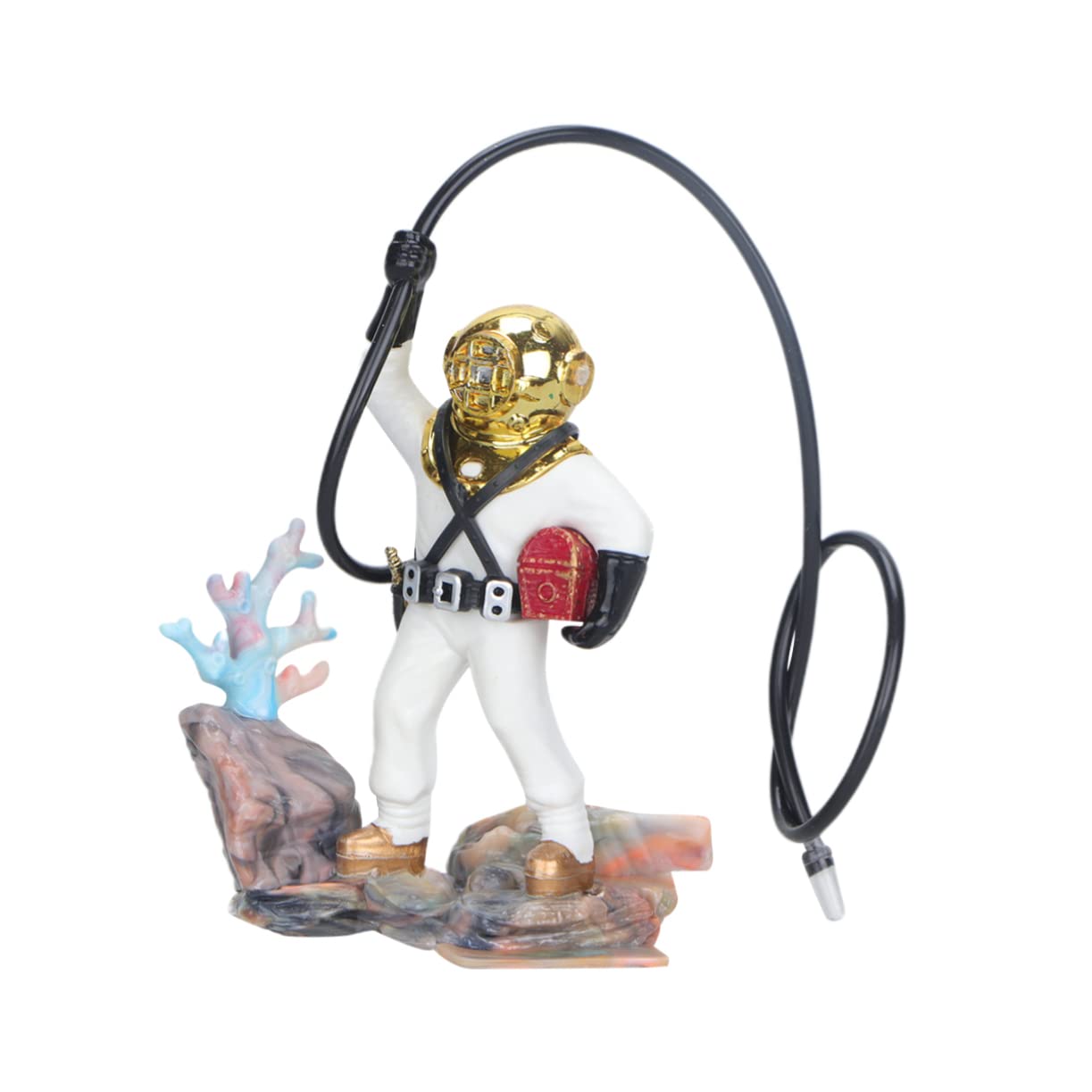 BESPORTBLE 3 Pièces Ornement De Modèle De Résine D'aquarium Grand Aquarium d'air D'aquarium Décor De Table Décor Extérieur Américain Betta Réservoir De Tortue Ornements Blanche