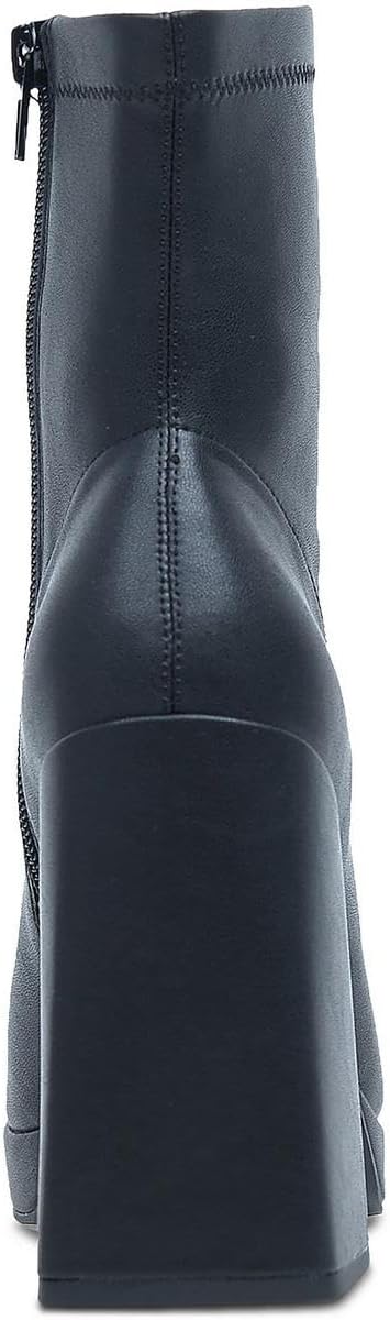 Wild Pair Womens Beautee Square Toe Block Heel Booties Black 10 Medium (B,M) - Image 3