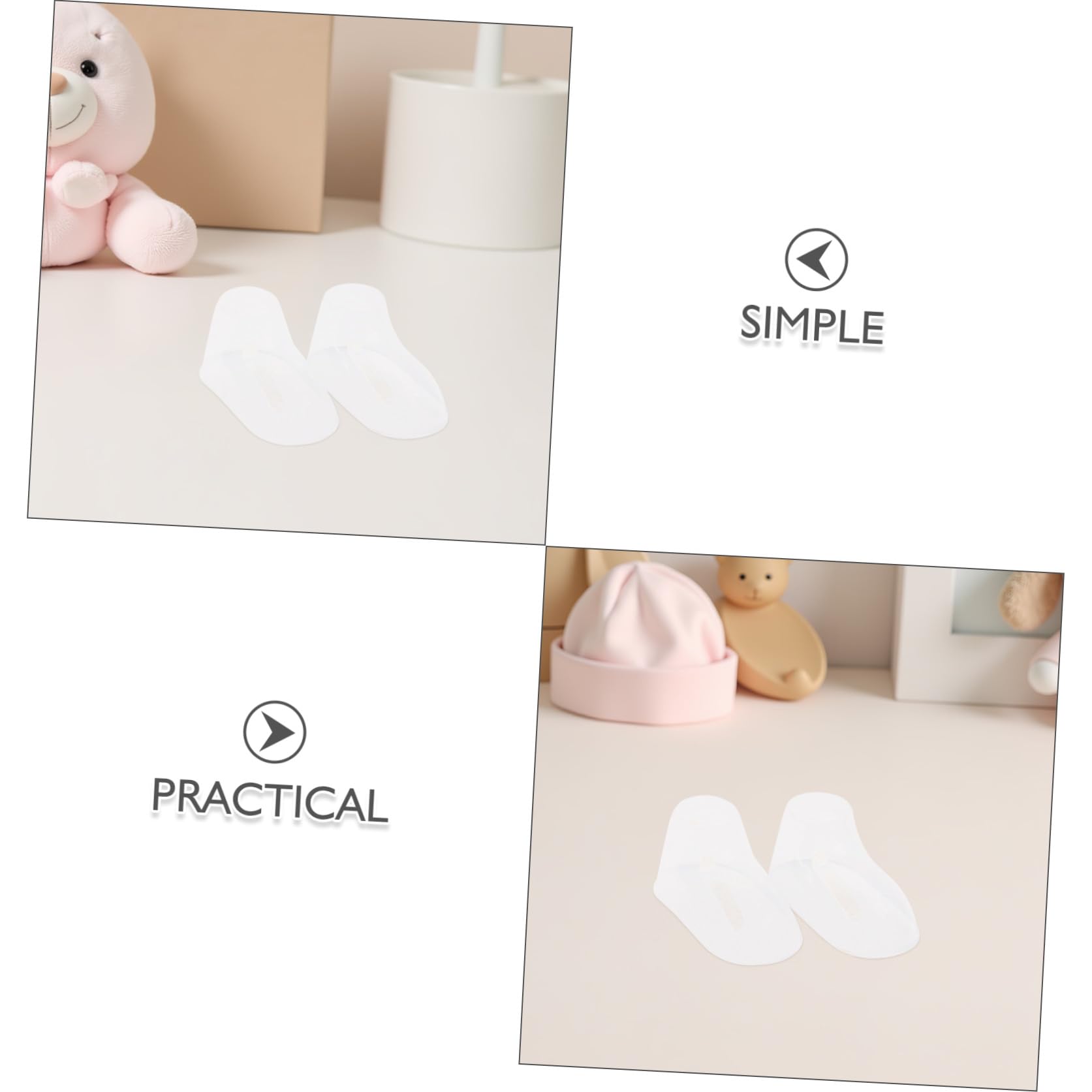 MAGICLULU Transparenter Schuhspanner und Präsentationsständer für Babyschuhe 10cm Kunststoff für Laden und Zuhause 100 Stück für Babysocken und Kleinkinderschuhe