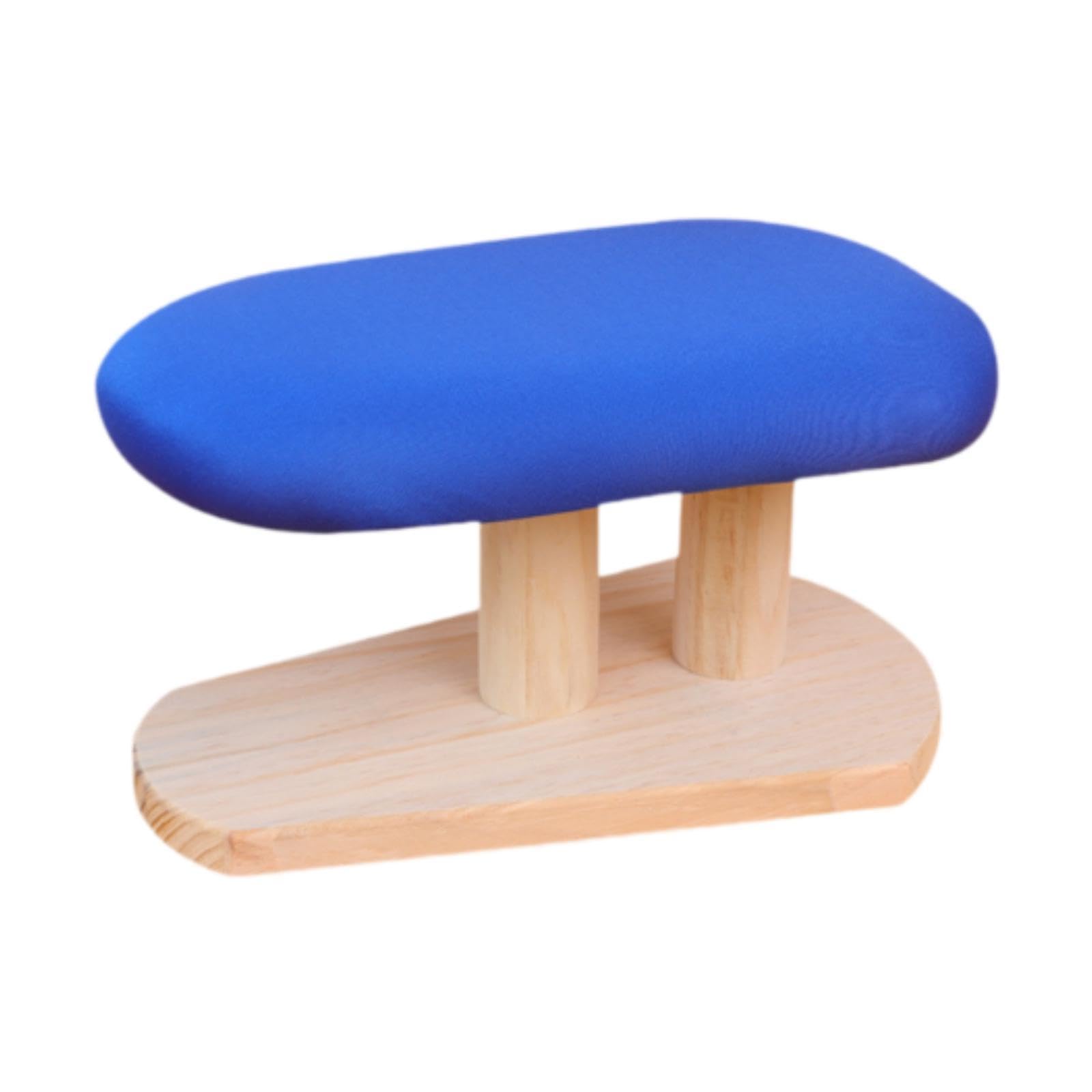 Tabla de Planchado de Madera Compacta Portátil con Almohadilla para Planchar Mangas Cuello Costuras Prendas Adecuada para Hogar Taller Manualidades, Azul 29cmx18cmx15cm, Individual
